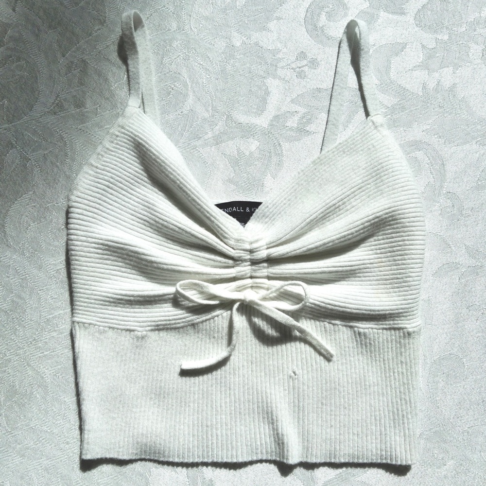 Pacsun “Kendall & Kylie” White Ribbed Tank